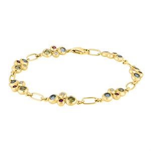 Armband in vergoldet m. farbigen Zirkonia Siersbøl 80060025900